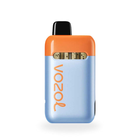Vozol Neon Plug Max Batterie Device im modernen Design mit orange und blauem Gehäuse.