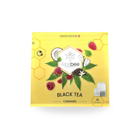 alpsbee cannabis black tea swiss edition