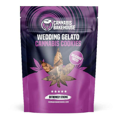 Cannabis Bakehouse Wedding Gelato Cookies package showcasing delicious cannabis-infused cookies.