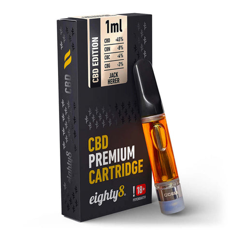 Eighty8 Jack Herer CBD Cartridge 1ml with premium cannabinoid profile and full-spectrum extract.
