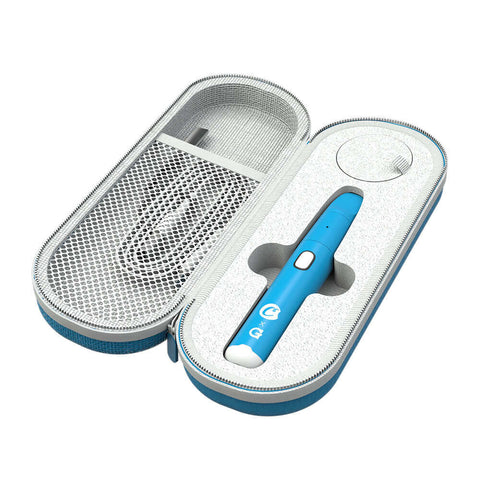 G Pen Micro+ Cookies Edition vaporizer in stylish blue carrying case, designed for waxes and oils.