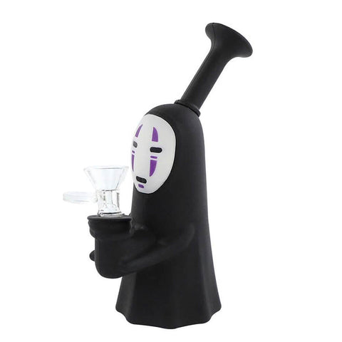 Japanese Samurai Kaonashi Silicone Pipe Purple