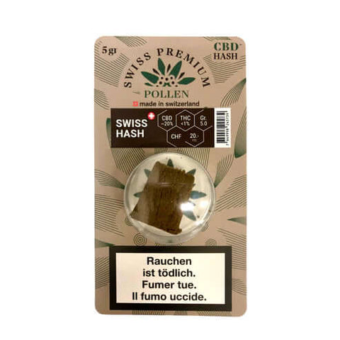 Swiss Premium Pollen - Swiss Hash, 5g pack, featuring authentic texture and natural ingredients from Switzerland.