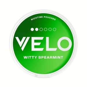 Velo Snus - Alle Sorten - Witty Spearmint Nicotine Pouches in grünem Behälter