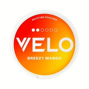 Velo Snus - Alle Sorten, Breezy Mango Nikotin-Pouches Verpackung