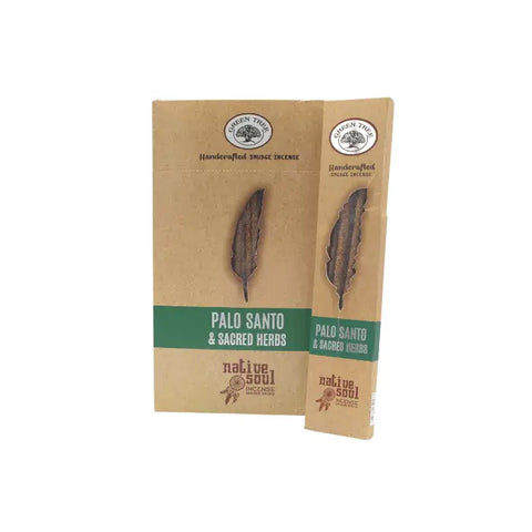 Native Soul Palo Santo & Sacred Herbs incense by Green Tree in eco-friendly packaging.