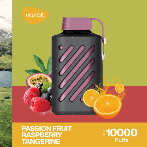 Vozol Gear 10000 PUFF 20mg Passionfruit Raspberry Tangerine Schweiz Viweedy