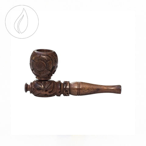 Kulu Rosenholz Carved Shotgun Pipe 10cm