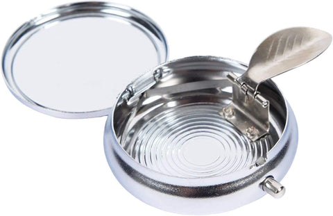 Pocket Ashtray Round Chrome
