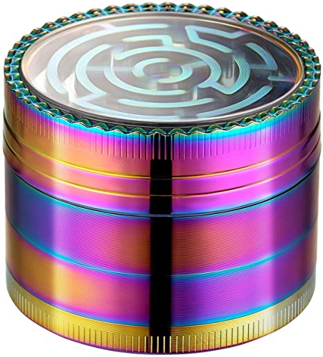 CBD & Räucherwerk Online Shop Schweiz | Grinder Metall Rainbow/Labyrinth 4-tlg.
findest du im Viweedy Store in Basel