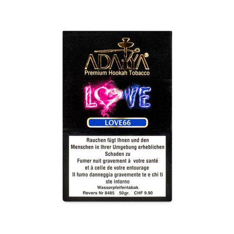 CBD & Räucherwerk Online Shop Schweiz | Adalya Love66 Premium Hookah Tobacco
findest du im Viweedy Store in Basel