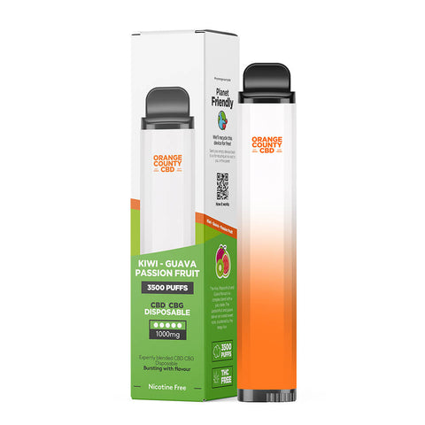 Orange County CBD Disposable Vape Pen 600mg CBD & 400mg CBG 3500 Puffs