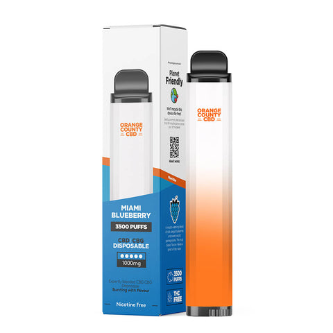 Orange County CBD Disposable Vape Pen 600mg CBD & 400mg CBG 3500 Puffs