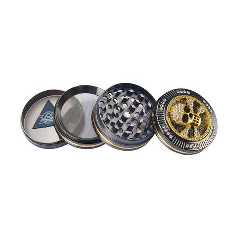 Grinder Bling Bling Skull by Champ High 4 Layers 50mm