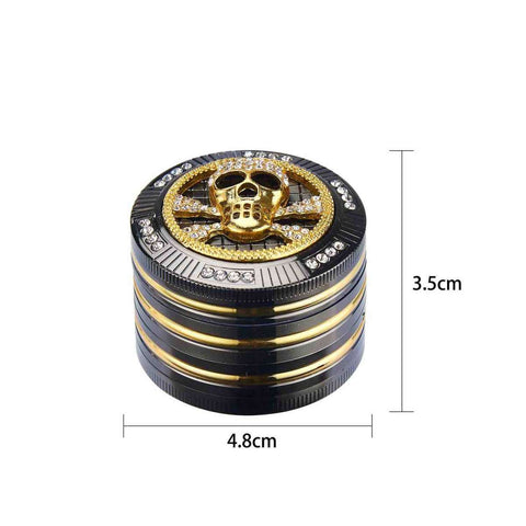 Grinder Bling Bling Skull by Champ High 4 Layers 50mm