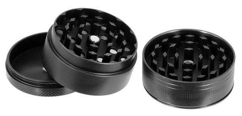 Grinder Alu Black USB Lighter 50mm 3 Layers
