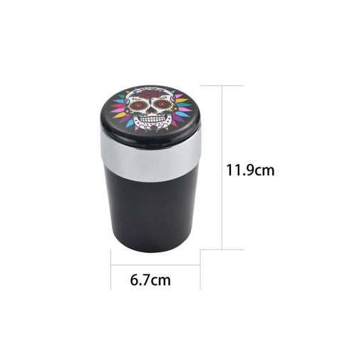 Mexican Skull car ashtray with LED lighting