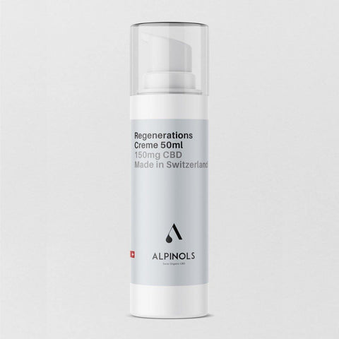 CBD & Räucherwerk Online Shop Schweiz | Alpinols - CBD Regenerations Creme, 50ml
findest du im Viweedy Store in Basel
