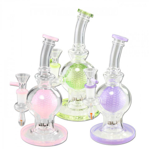 BLAZE GLASS Golf Ball Bubbler Bong Rose