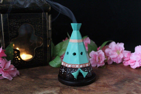 CBD & Räucherwerk Online Shop Schweiz | Boho Native Tipi Räucherkegelhalter blau
findest du im Viweedy Store in Basel