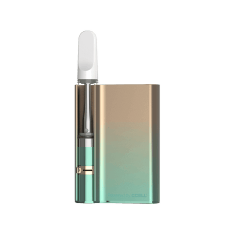 CCELL Palm Pro 510 Battery in Champagne color with cartridge for a customizable vaping experience.