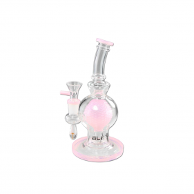BLAZE GLASS Golf Ball Bubbler Bong Rose