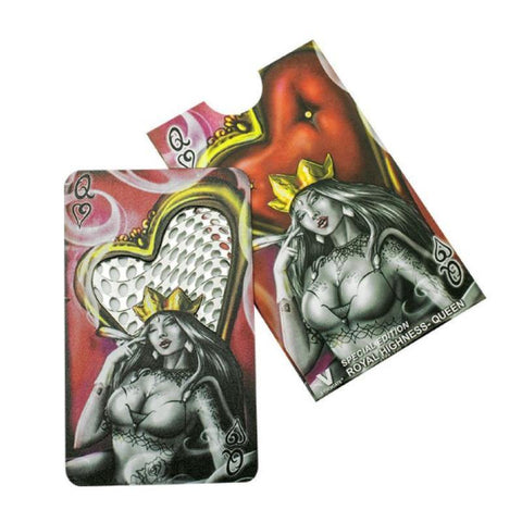 CBD & Räucherwerk Online Shop Schweiz | Grinder Card  "Royal Highness Queen"
 findest du im Viweedy Store in Basel