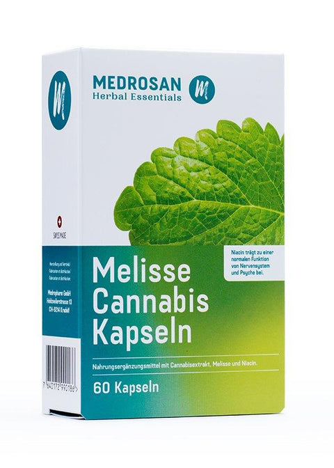 CBD & Räucherwerk Online Shop Schweiz | Medrosan Melisse Cannabis Kapseln 60 Stk.
findest du im Viweedy Store in Basel