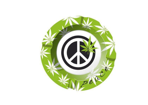 CBD & Räucherwerk Online Shop Schweiz | Metall Aschenbecher Peace 1
 findest du im Viweedy Store in Basel