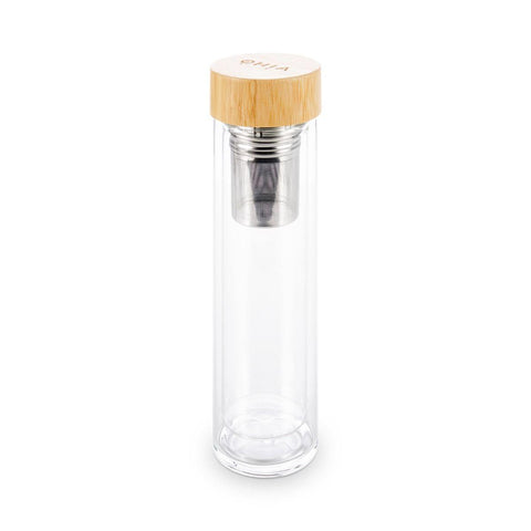CBD & Räucherwerk Online Shop Schweiz | OHIA Thermosflasche aus Glas mit Teesieb und Bambusdeckel
findest du im Viweedy Store in Basel