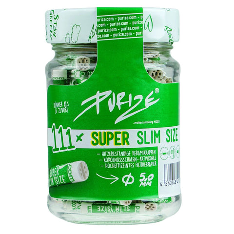 Purize - Super Slim Aktivkohlefilter 111er Glas