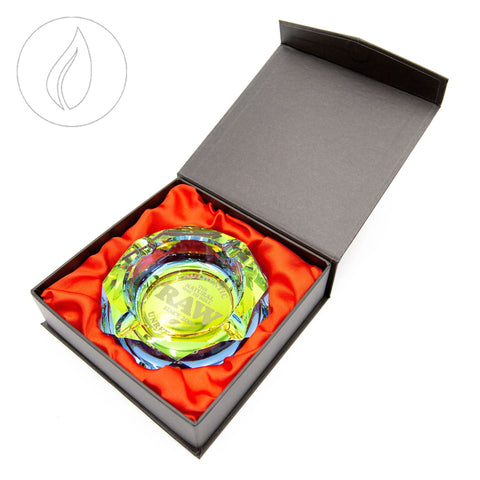 Cendrier en verre arc-en-ciel RAW