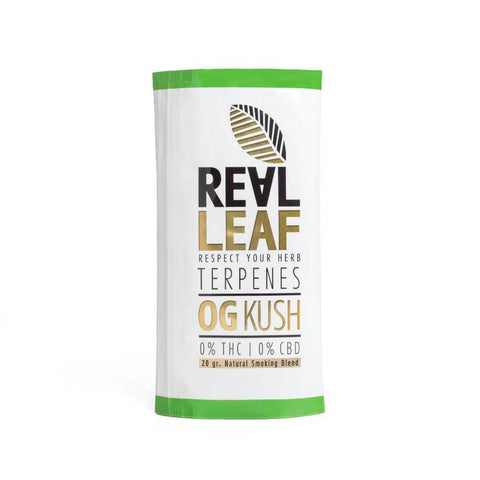 CBD & Räucherwerk Online Shop Schweiz | Real Leaf OG Kush nikotinfreier Tabakersatz 20g
findest du im Viweedy Store in Basel