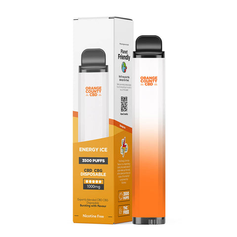 Orange County CBD Disposable Vape Pen 600mg CBD & 400mg CBG 3500 Puffs