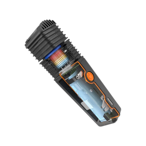 Cutaway view of the Storz & Bickel Veazy dry herb vaporizer showcasing its interior design and components.