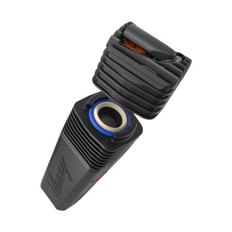 Storz & Bickel Veazy dry herb vaporizer in a compact and stylish design, showcasing its innovative features.