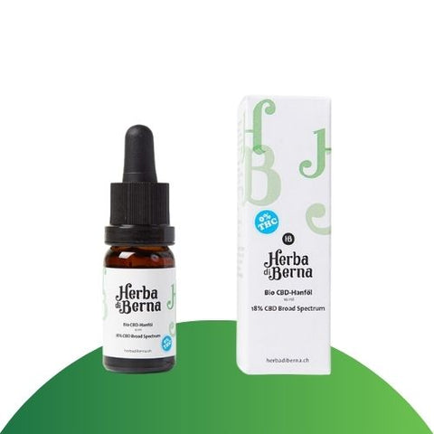 herba die berna 18% Broad Spectrum Bio CBD-Hanföl ohne THC bei viweedy kaufen
