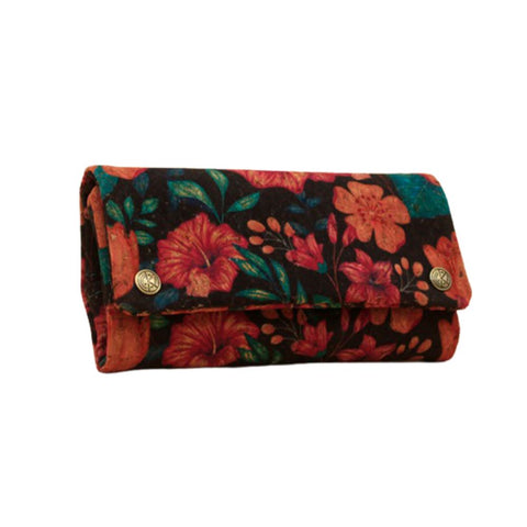 Kavatza - Tabaktasche Cork TPC48-CR Flower Dream on Black Deluxe