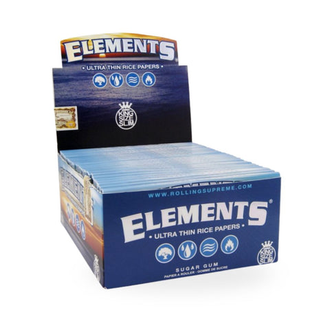 Elements King Size Slim Paper Box Display - 50 Heftchen