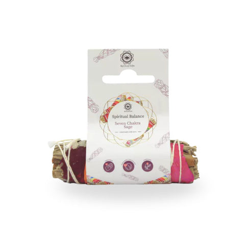 7 Chakra White Sage - Smudge Stick verpackt für energetische Ausrichtung und Balance.