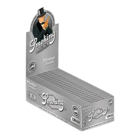 Smoking Master Double Window Box Display - 25 packs of ultra-thin rolling papers for pure taste and enjoyment.