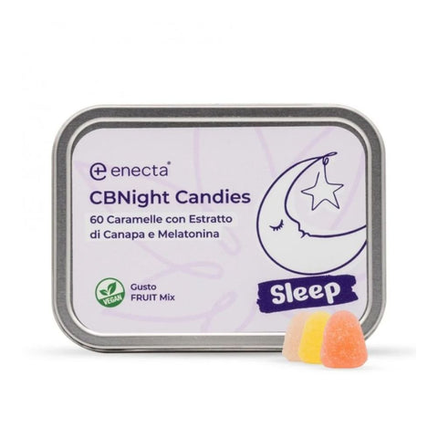Enecta - CBNIGHT Candies - CBD & Melatonin - 60 vegan fruit gummies for sleep with CBD and Melatonin
