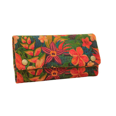 Kavatza - Tabaktasche Cork TPC52-CR Exotic Dream Deluxe mit buntem Blumendesign aus Kork.