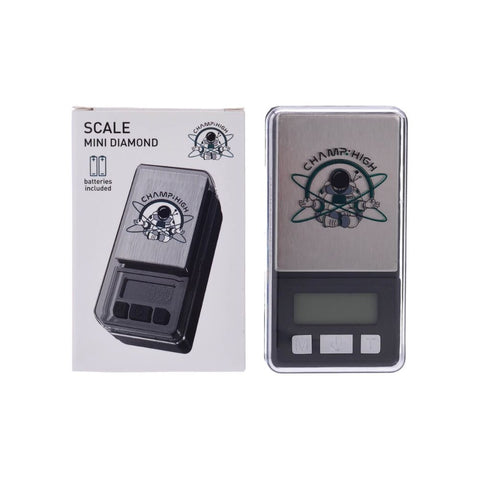 Champ High Mini Diamond Digital Scale with packaging, offering precise measurements up to 200g.