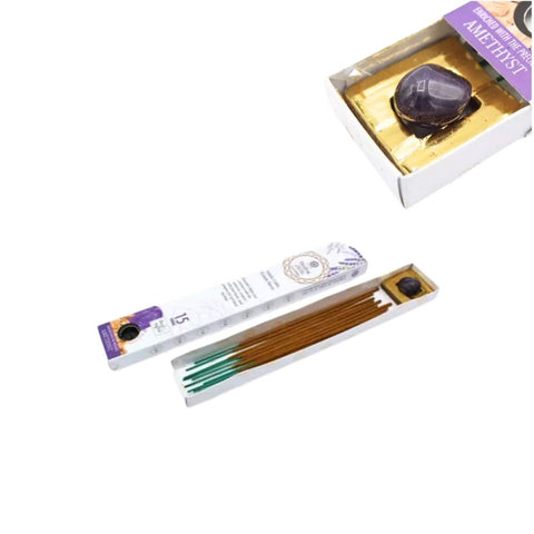 Green Tree - Gemstone & Incense Sticks Healing - Amethyst
