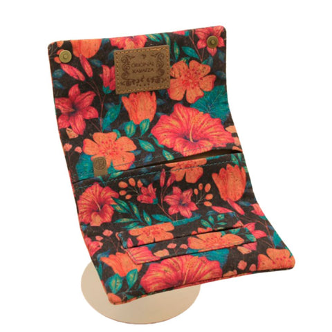 Kavatza - Tabaktasche Cork TPC48-CR Flower Dream on Black Deluxe