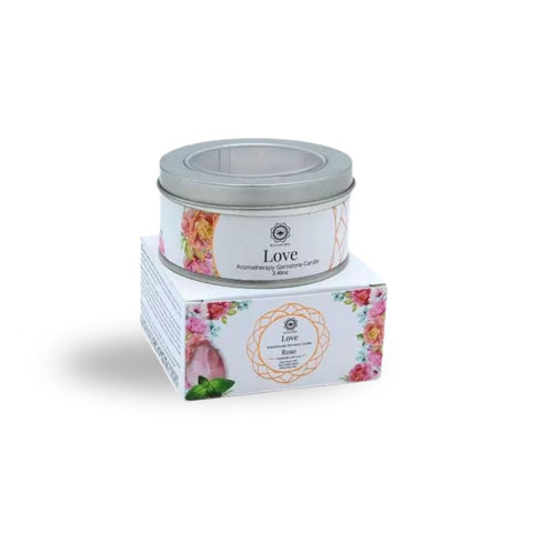 Green Tree - Gemstone Candle Love Rose 70g