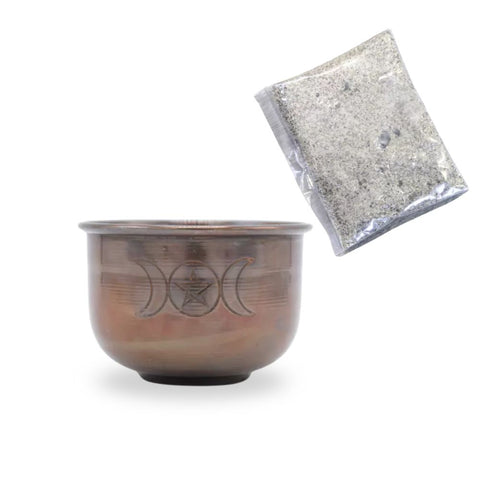 Offering Bowl Triple Moon & Star mit Räuchersand