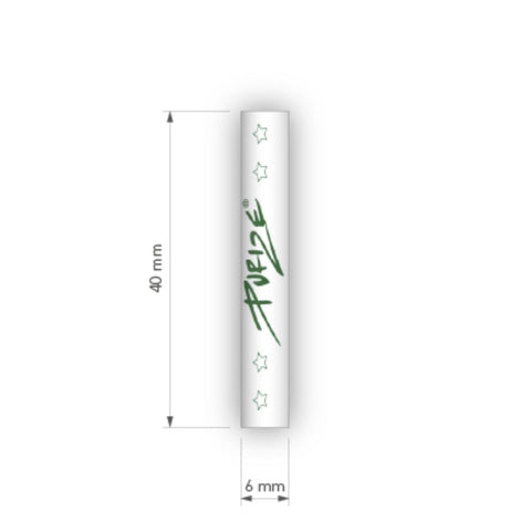 Purize XTRA Slim Size Long aktivkohlefilter, 40mm length and 6mm diameter, designed for clean and smooth smoke.