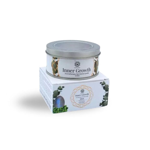Green Tree - Gemstone Candle Inner Growth Mint 70g